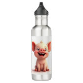 Lächelndes Schweine Edelstahlflasche (Rechts)