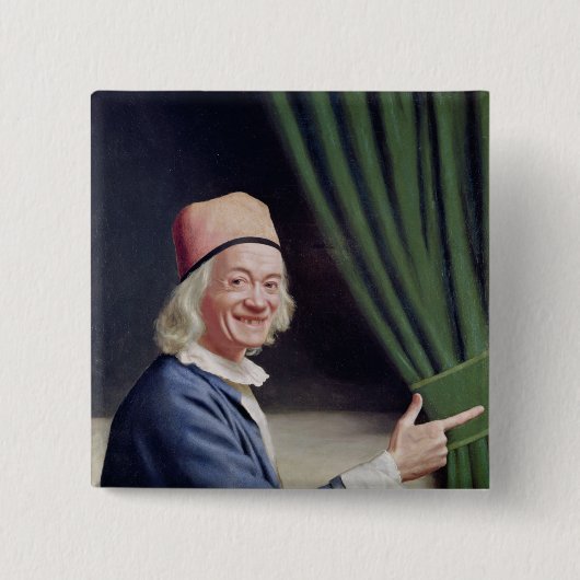 Lächelndes Selbstporträt, c.1770-73 Button (Vorderseite)
