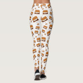 Lächelndes S'mores mit Punkten auf Weiß Leggings (Rückseite)