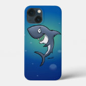 Lächelndes Sonnenhai auf blauem Hintergrund Case-Mate iPhone Hülle (Rückseite)