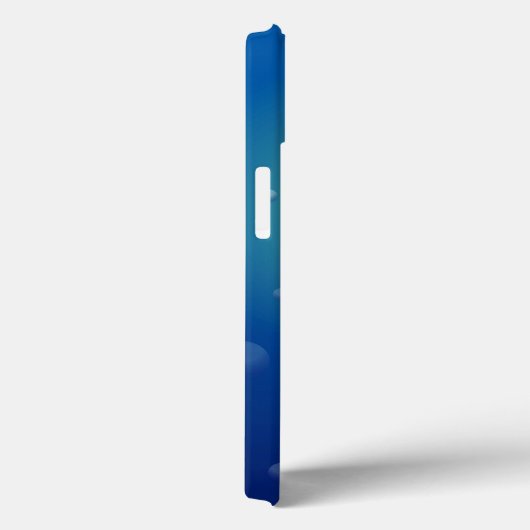 Lächelndes Sonnenhai auf blauem Hintergrund Case-Mate iPhone Hülle (Rückseite / Rechts)