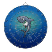 Lächelndes Sonnenhai auf blauem Hintergrund Dartscheibe (vorne)