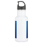 Lächelndes Sonnenhai auf blauem Hintergrund Edelstahlflasche (Rückseite)