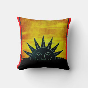 Lächelndes Sonnenkopfkissen Kissen