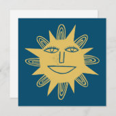 Lächelndes Sonnenlicht-Gesicht ZOLLT IT-Karte (Vorne/Hinten)