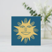 Lächelndes Sonnenlicht-Gesicht ZOLLT IT-Karte (Stehend Vorderseite)