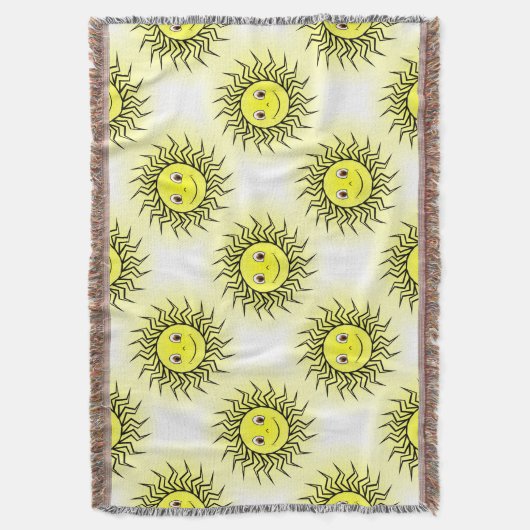 Lächelndes Sonnenmuster Decke (Vorderseite Vertikal)