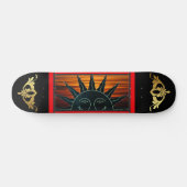 Lächelndes Sonnenskateboard Skateboard (Horizontal)
