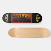 Lächelndes Sonnenskateboard Skateboard (Horizontal)