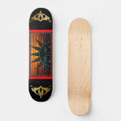 Lächelndes Sonnenskateboard Skateboard (Vorderseite)
