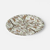 Lächelndes Trägheits-Muster Pappteller (Schrägansicht)