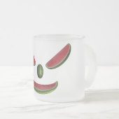 Lächelndes Watermelon-Gesicht Mattglastasse (VorderseiteRechts)