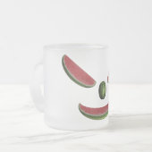 Lächelndes Watermelon-Gesicht Mattglastasse (Vorderseite Links)