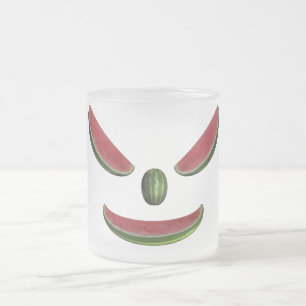 Lächelndes Watermelon-Gesicht Mattglastasse