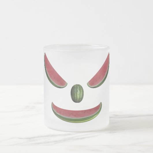 Lächelndes Watermelon-Gesicht Mattglastasse (Mittel)