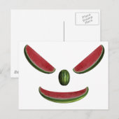 Lächelndes Watermelon-Gesicht Postkarte (Vorne/Hinten)