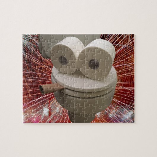 Lächelndes WC-Gesicht Puzzle (Horizontal)