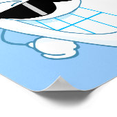 Lächelndes Zeltkartoon Nummer Eins Poster (Ecke)