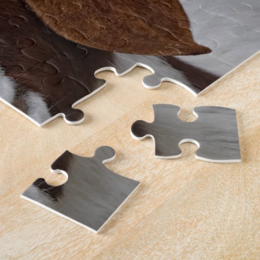 Lächelndes Ziegen-Puzzlespiel Puzzle (Seite)