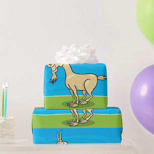 Lächelndes Ziegenvieh Cartoon Geschenkpapier