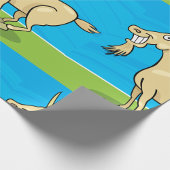 Lächelndes Ziegenvieh Cartoon Geschenkpapier