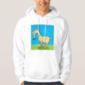 Lächelndes Ziegenvieh Cartoon Hoodie (Vorderseite)
