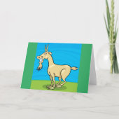 Lächelndes Ziegenvieh Cartoon Karte (Vorderseite)