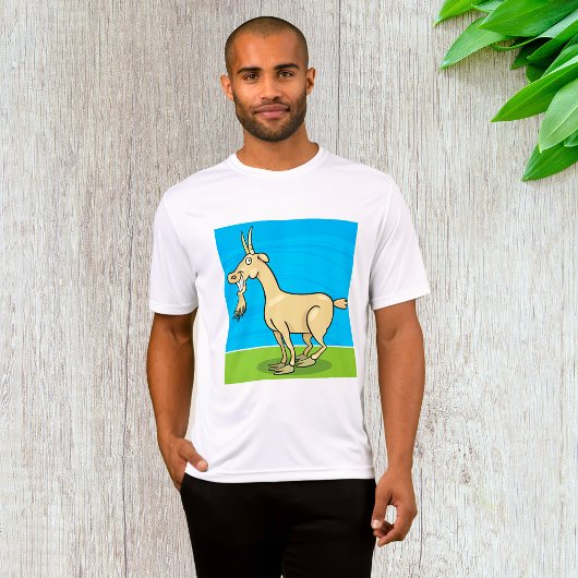 Lächelndes Ziegenvieh Cartoon T-Shirt
