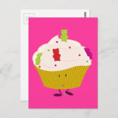 Lächelniger Bärenkuchen Postkarte (Vorne/Hinten)