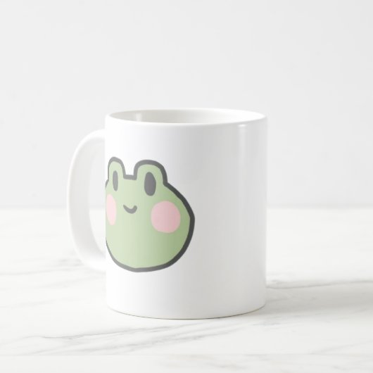 Lächelniger Frosch Kaffeetasse (Vorderseite Links)