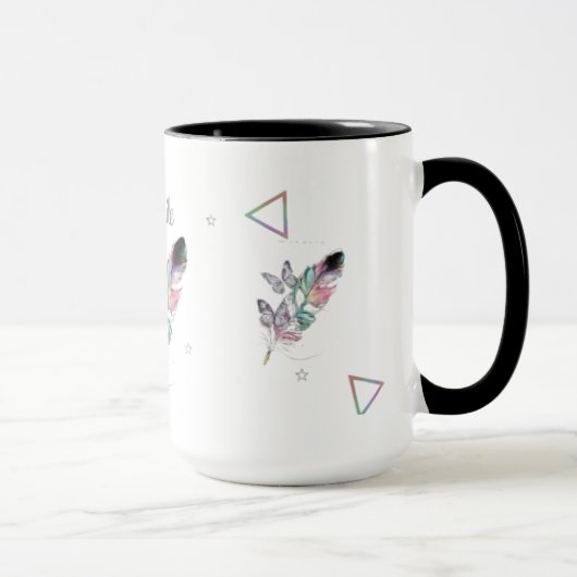 Lächelnuss und Schmetterlingscup-Design Tasse (Rechts)