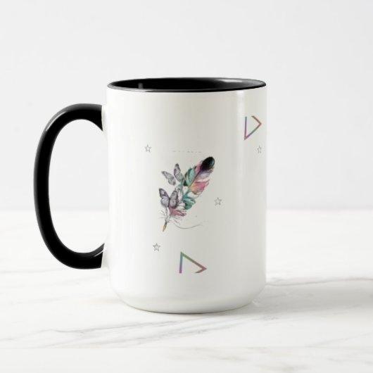 Lächelnuss und Schmetterlingscup-Design Tasse (Links)