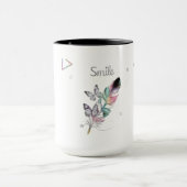 Lächelnuss und Schmetterlingscup-Design Tasse (Zentrum)