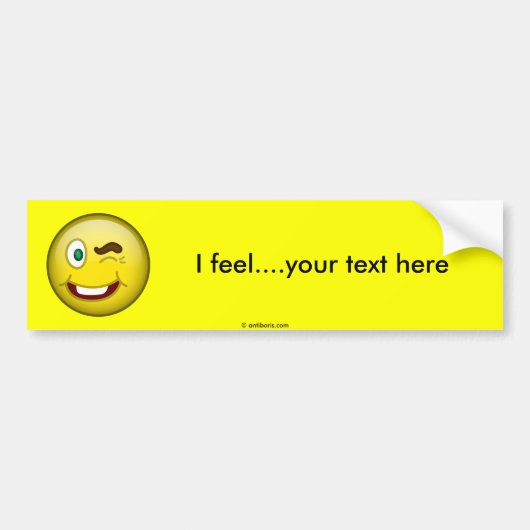 LächelnWink Autoaufkleber (Vorne)