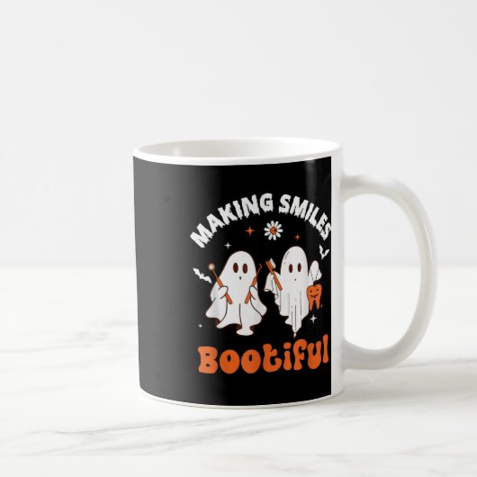 Lächelt Bootiful Funny Ghost Dentist Halloween Den Kaffeetasse (Rechts)