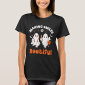 Lächelt Bootiful Funny Ghost Dentist Halloween Den T-Shirt (Vorderseite)