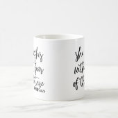 Lächelt ohne Angst vor dem Verse der Zukunft Kaffeetasse (Mittel)