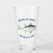 Lachen - Angeln von Bier Glas (Vorderseite)