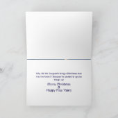 Lachen Bigfoot im Schnee Feiertagskarte (Innenseite)