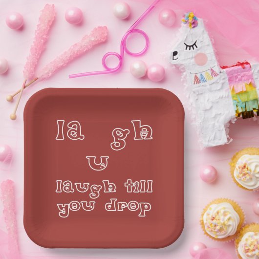 Lachen, bis Sie fallen lassen Pappteller (Party)