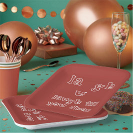 Lachen, bis Sie fallen lassen Pappteller