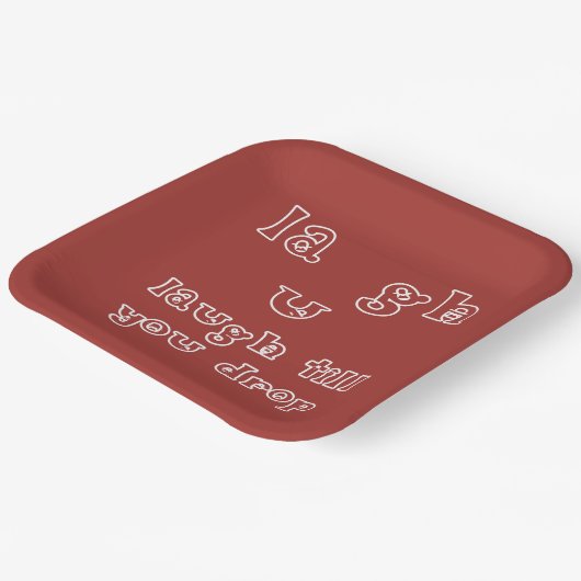 Lachen, bis Sie fallen lassen Pappteller (Gewinkelt)