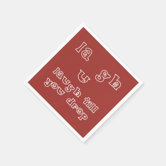 Lachen, bis Sie fallen lassen Serviette (Ecke)