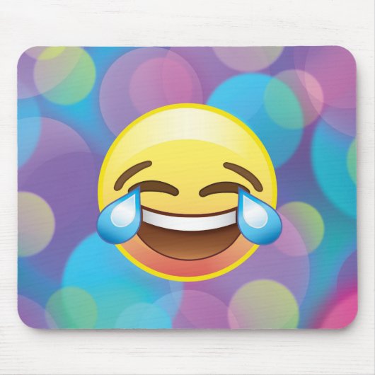Lachen, bis Sie schreien, Risse von Glück Emoji Mousepad (Vorne)
