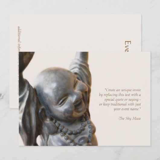 Lachen Buddha Einladung (Vorne/Hinten)