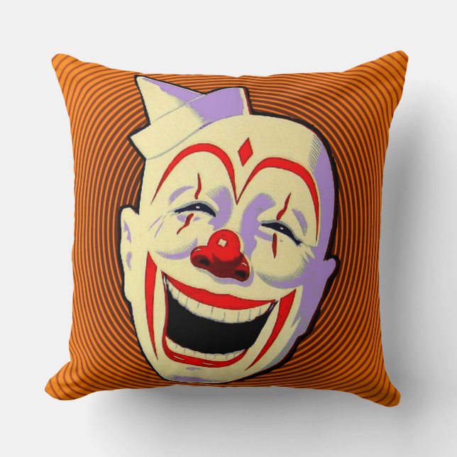 Lachen-Clown-Lachen Kissen (Vorderseite)