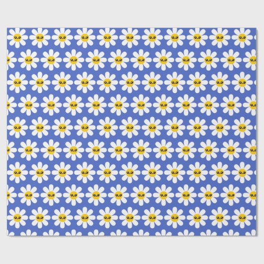 Lachen Daisy Wrapping Paper Geschenkpapier (Flach)