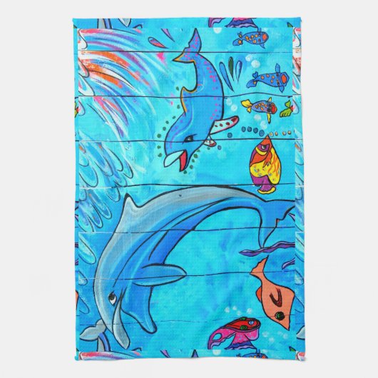 Lachen Delfine Küchentuch (Vertikal)