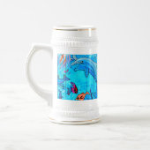 Lachen Delphine tropischen Fischstein Bierglas (Links)