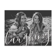 Lachen Der ganze Weg frohe Weihnachten Rotes Foto